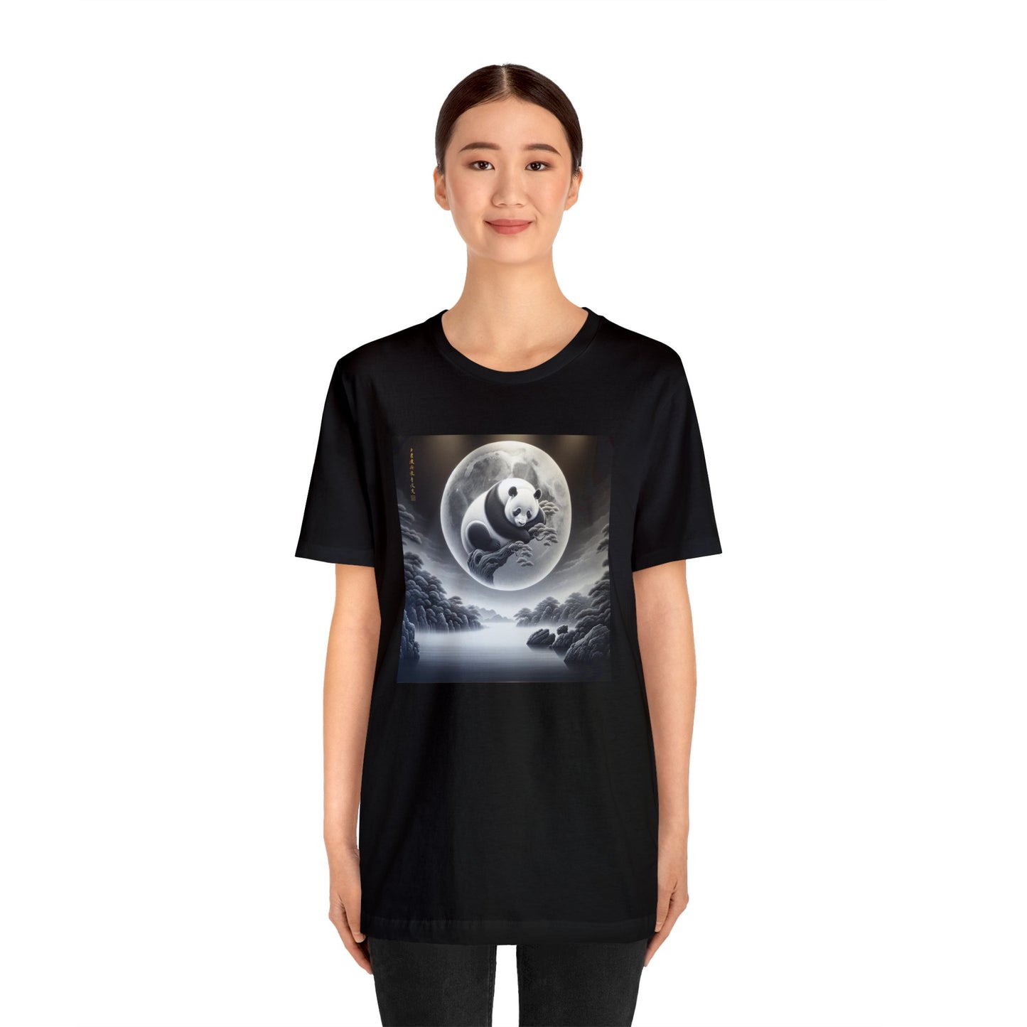 "Panda's Lunar Elegance"- Tshirt