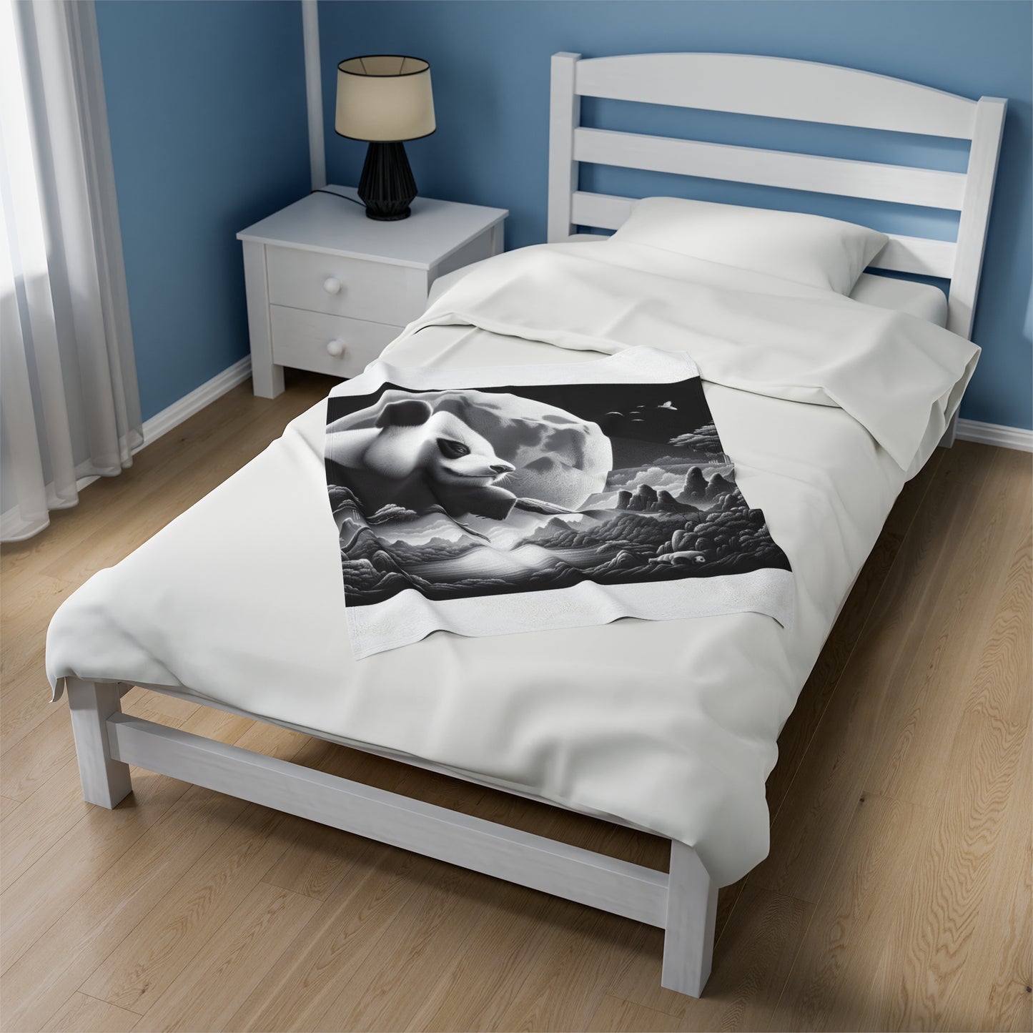 "Panda's Moonlight Serenade" -Blanket