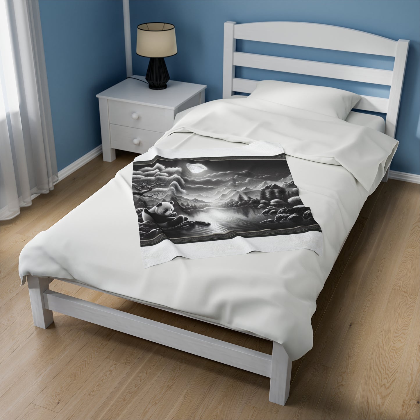 "Majestic Moonlit Panda" -Blanket