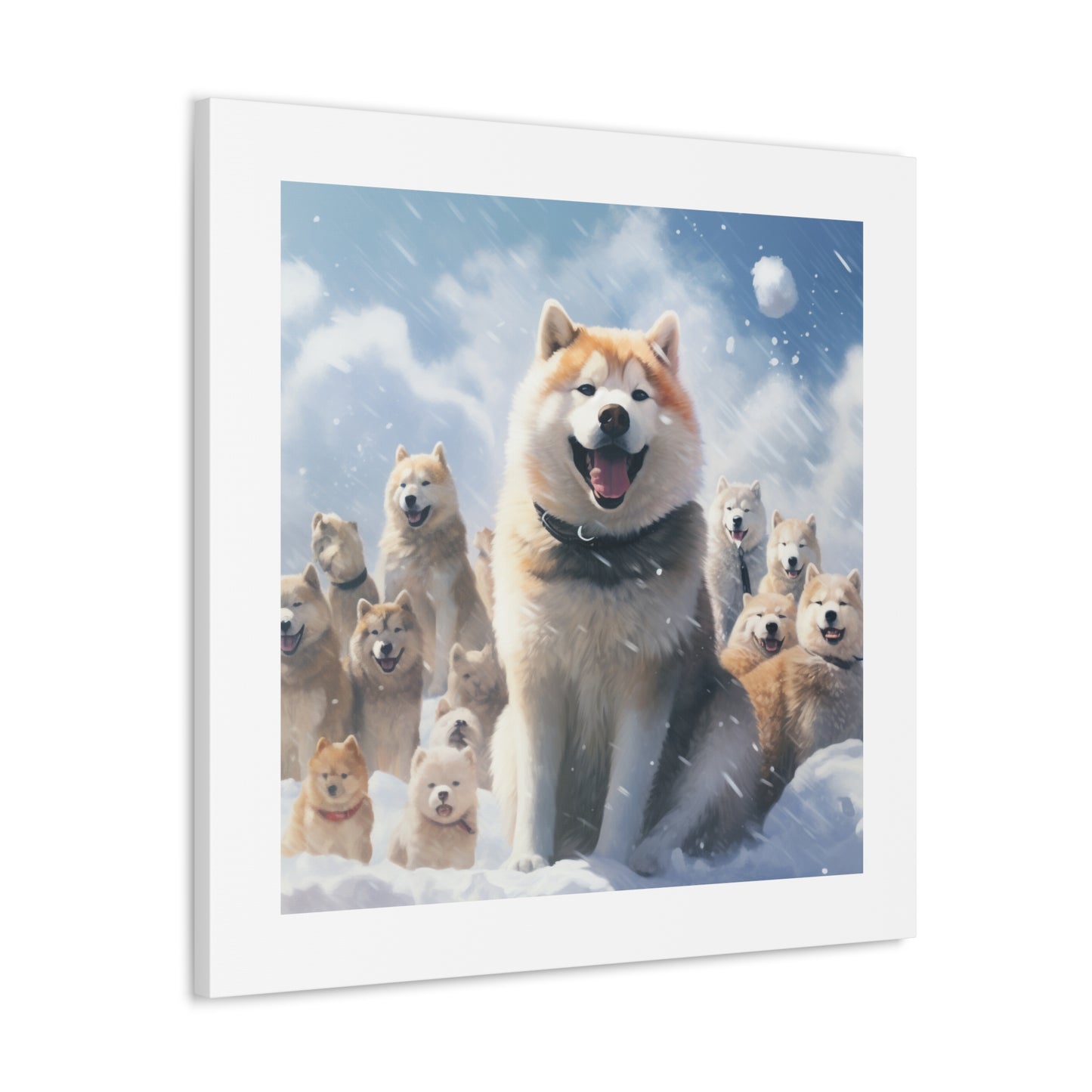 "Snowy Dog Pals Print"