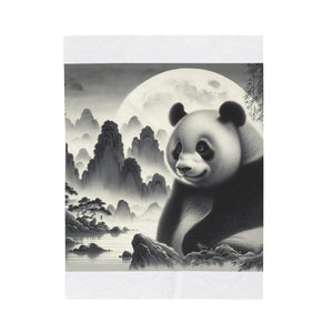 "Moonlit Panda's Grace" -Blanket