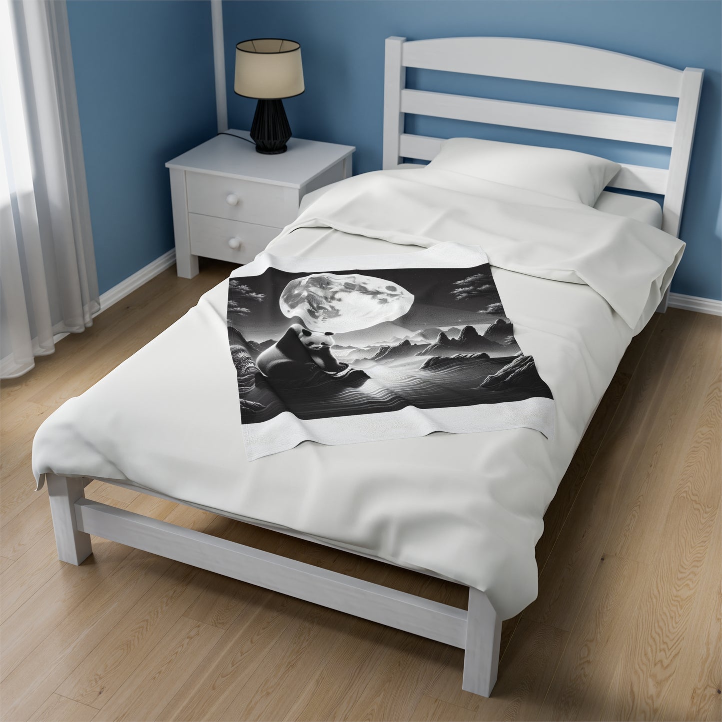 "Mystic Moonlight: Serene Panda" -Blanket