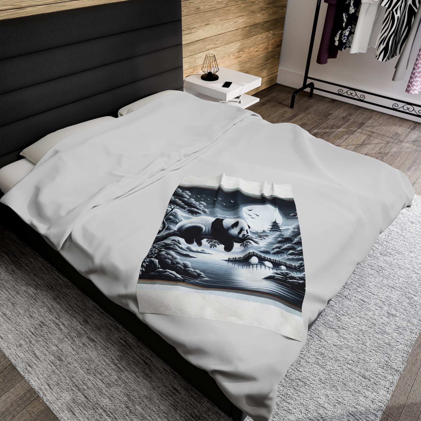 Panda's Moonlight Serenade -Blanket