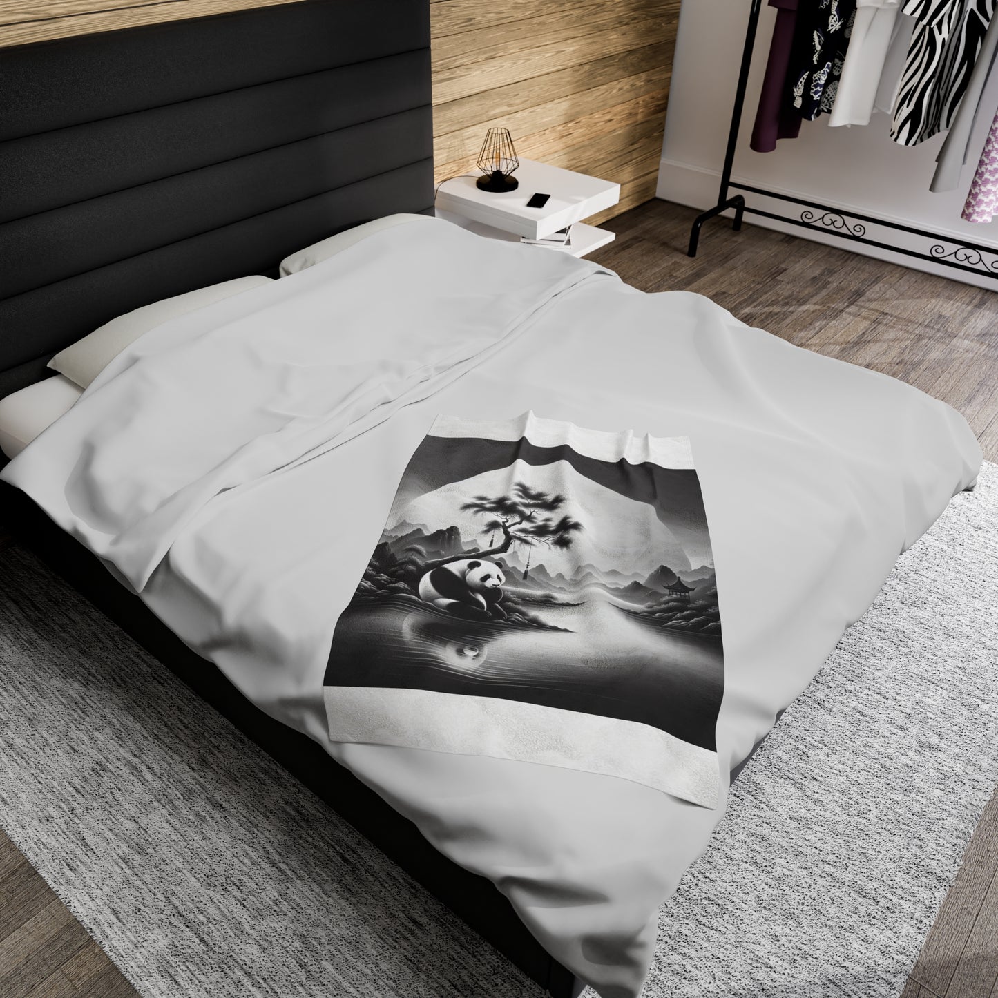 "Majestic Moonlit Panda" -Blanket