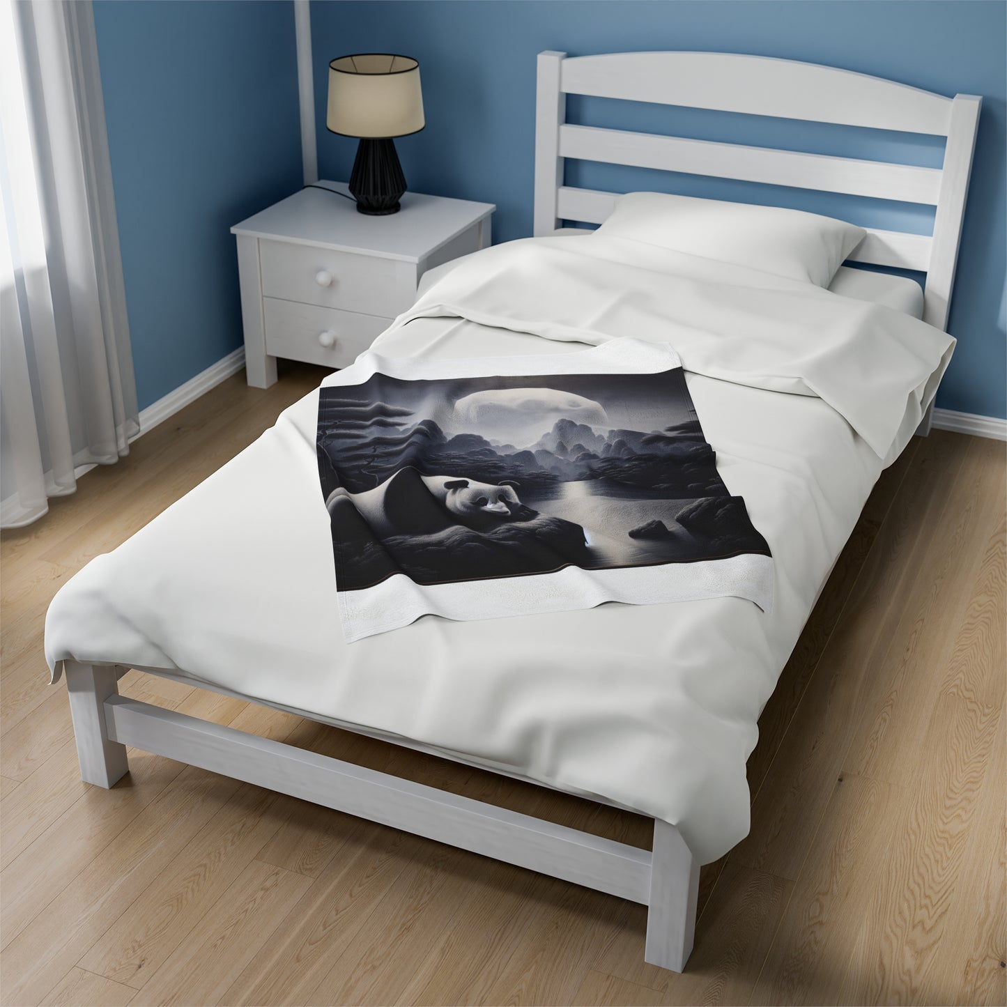 "Moonlit Panda Sanctuary" -Blanket