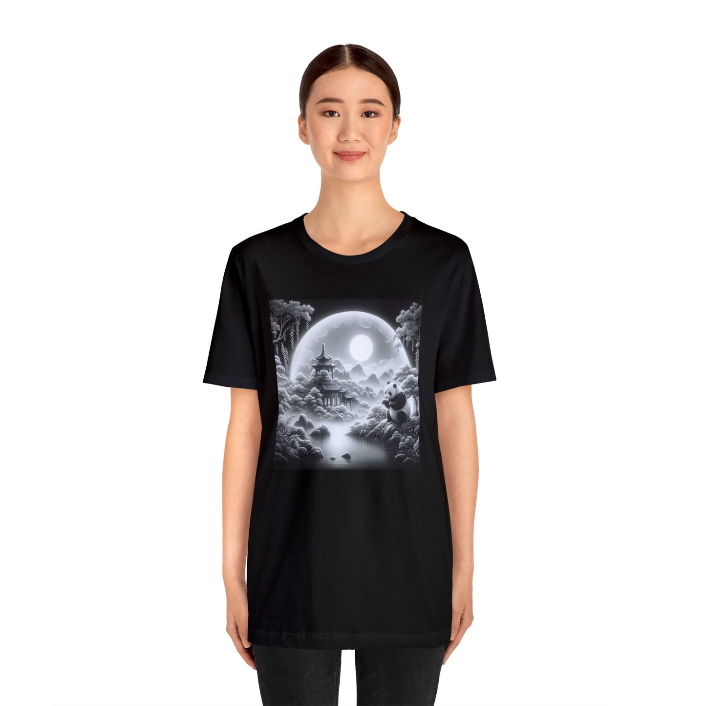 "Panda's Moonlight Serenade"- Tshirt