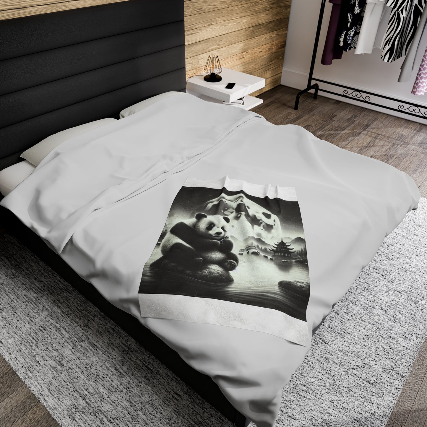 "Majestic Moonlit Panda" -Blanket