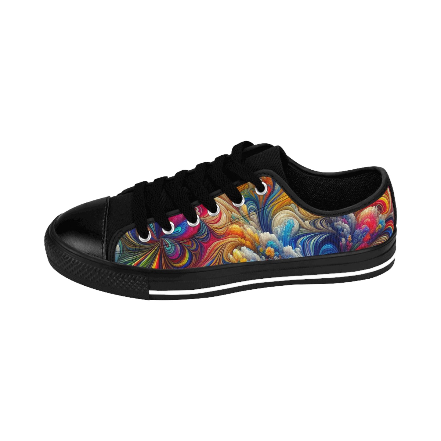 "PsycheBloom Rainbow Canvas"- LowTop Shoes