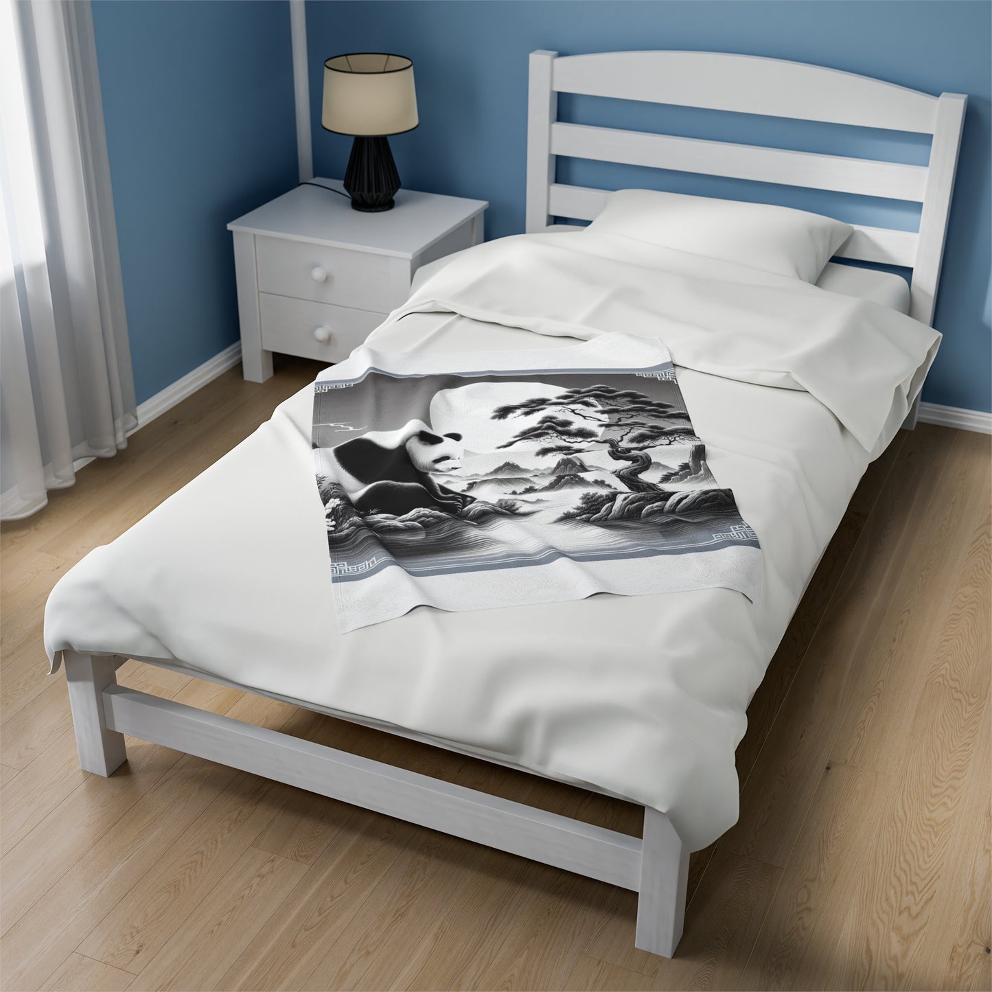 "Moonlit Panda Majesty" -Blanket