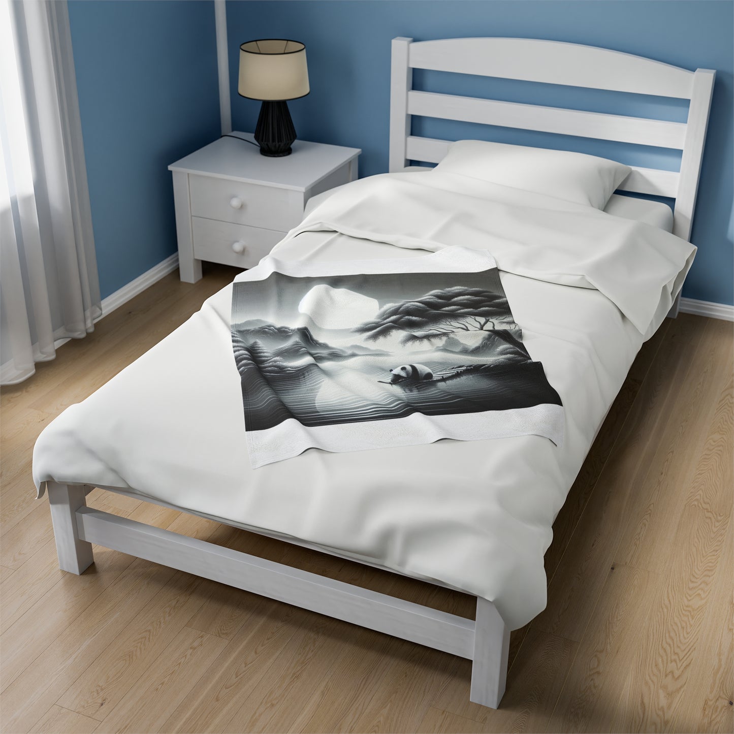 "Majestic Moonlight Panda" -Blanket