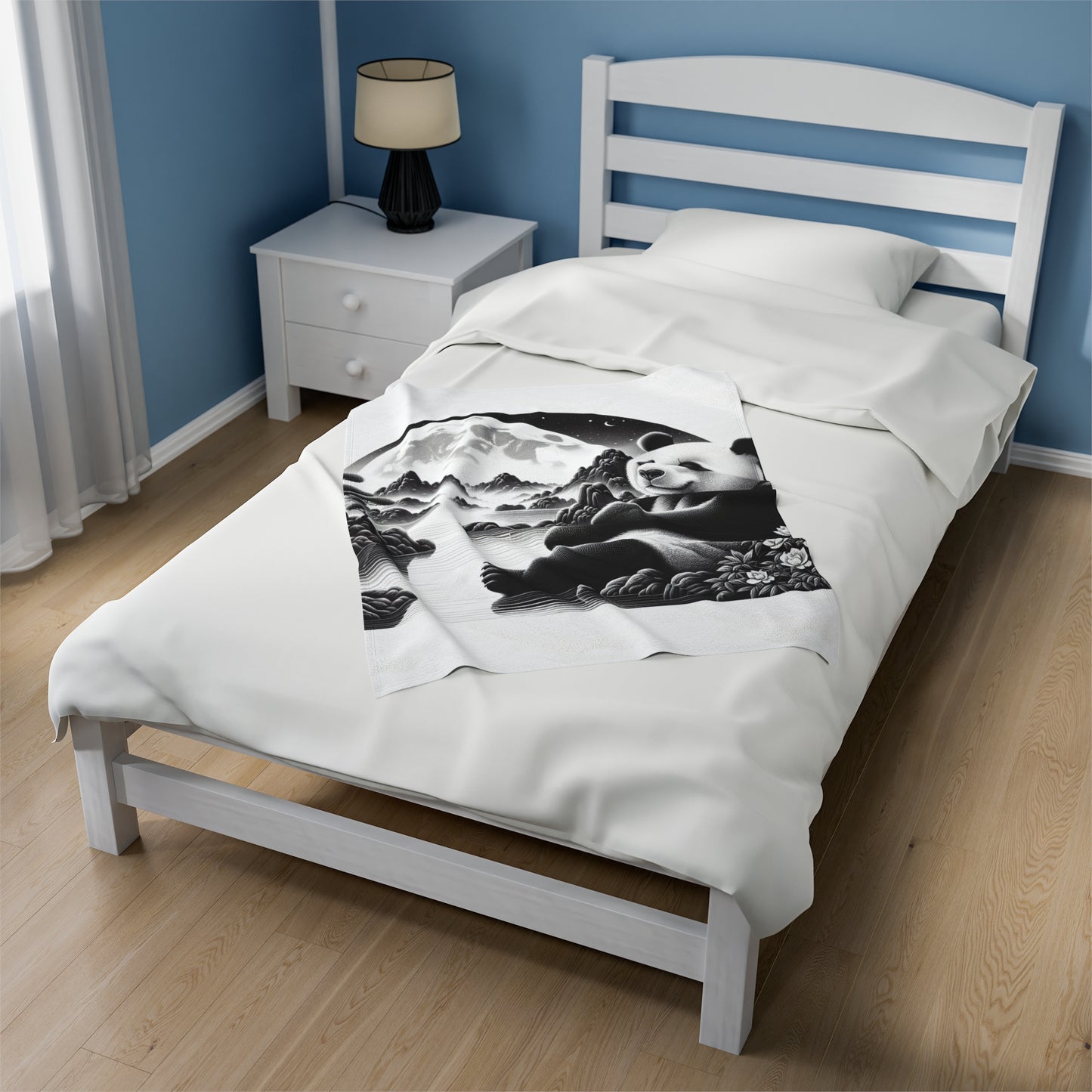 "Panda's Lunar Aura" -Blanket