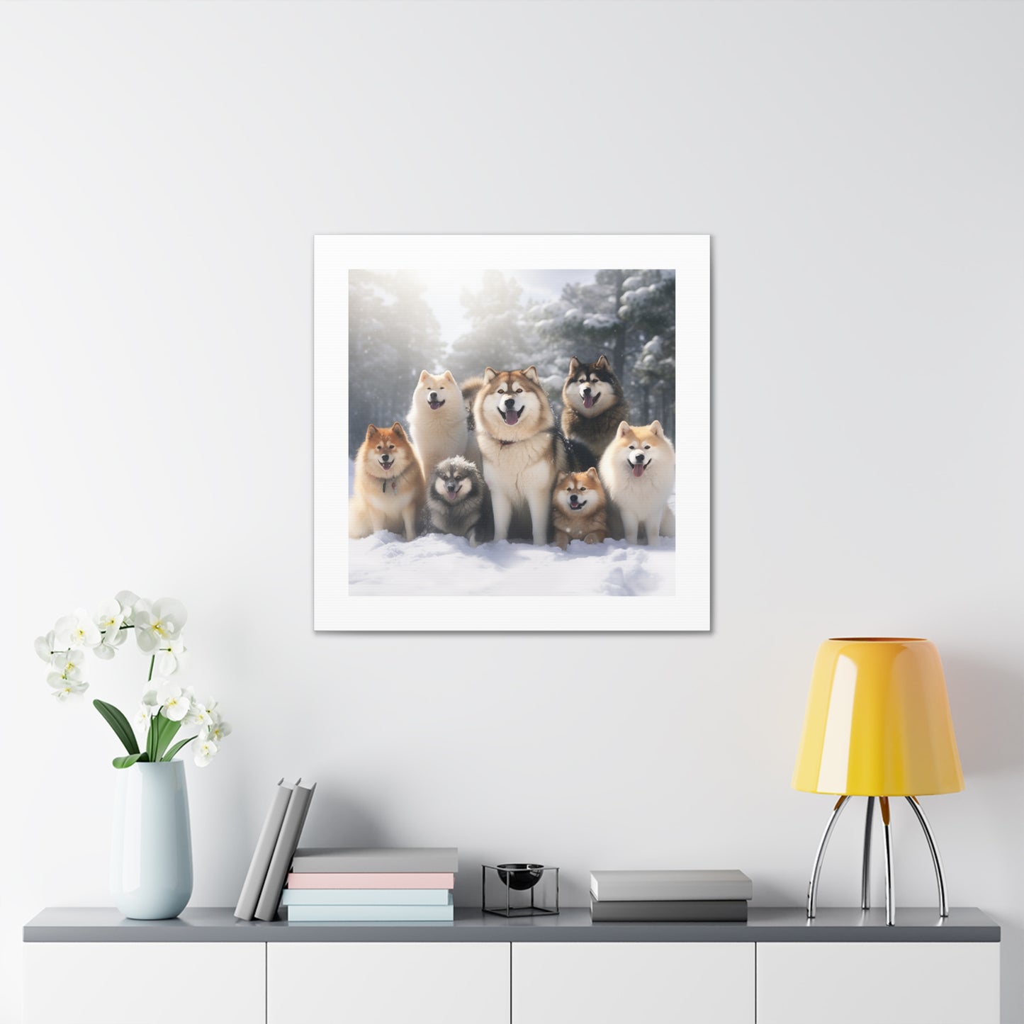 Snowy Dog Pals Print.