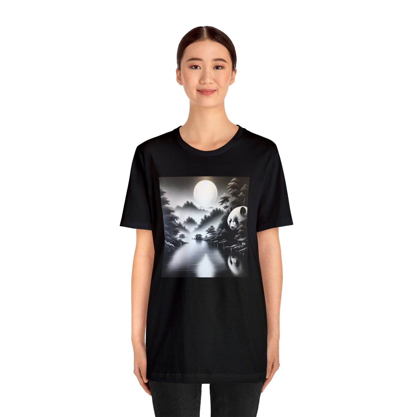 "Moonlit Majesty: Tranquil Panda"- Tshirt