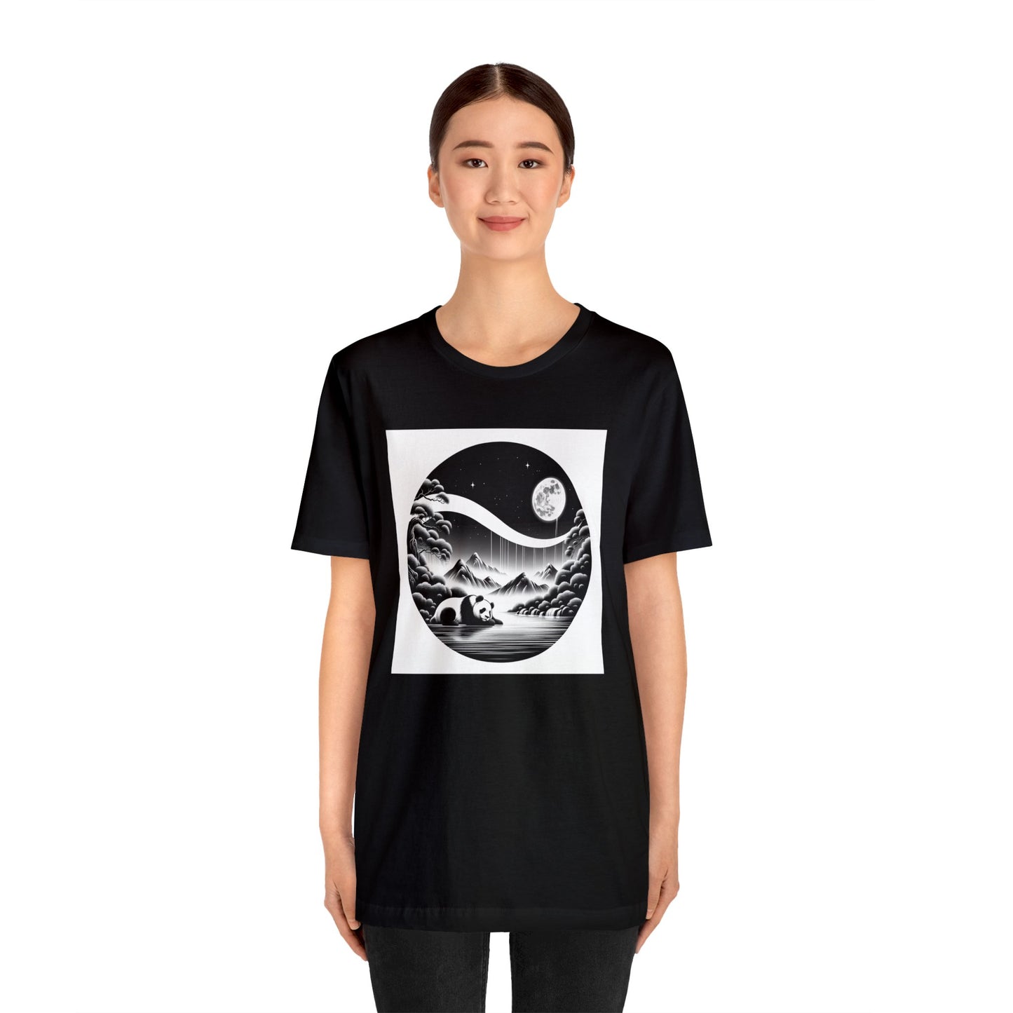 "Panda's Lunar Reverie"- Tshirt