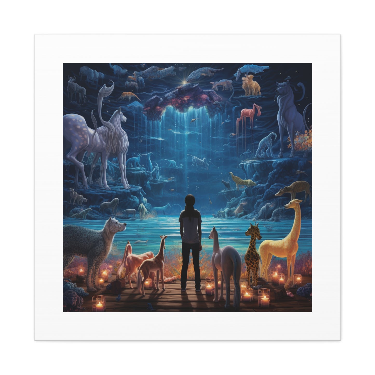 Husky Safari Luminosity Print.