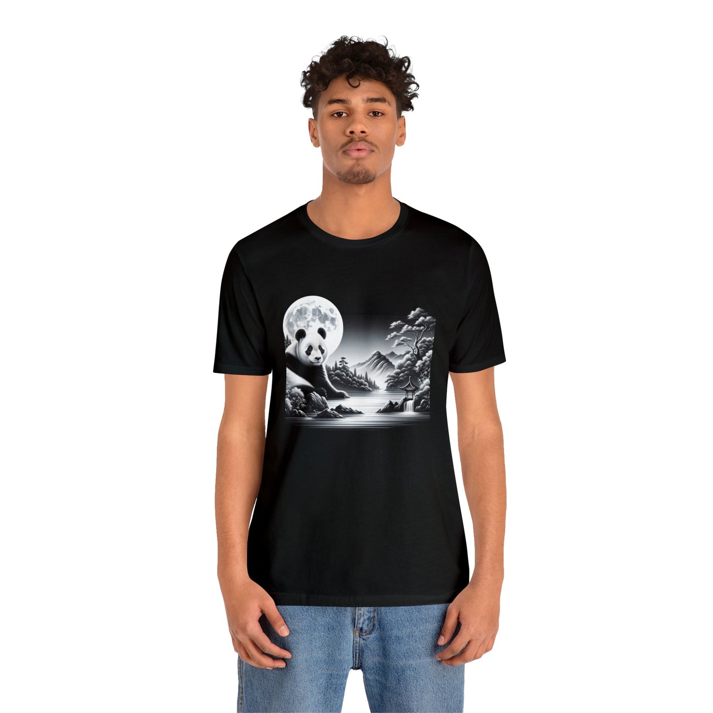 Panda's Moonlit Grace- Tshirt