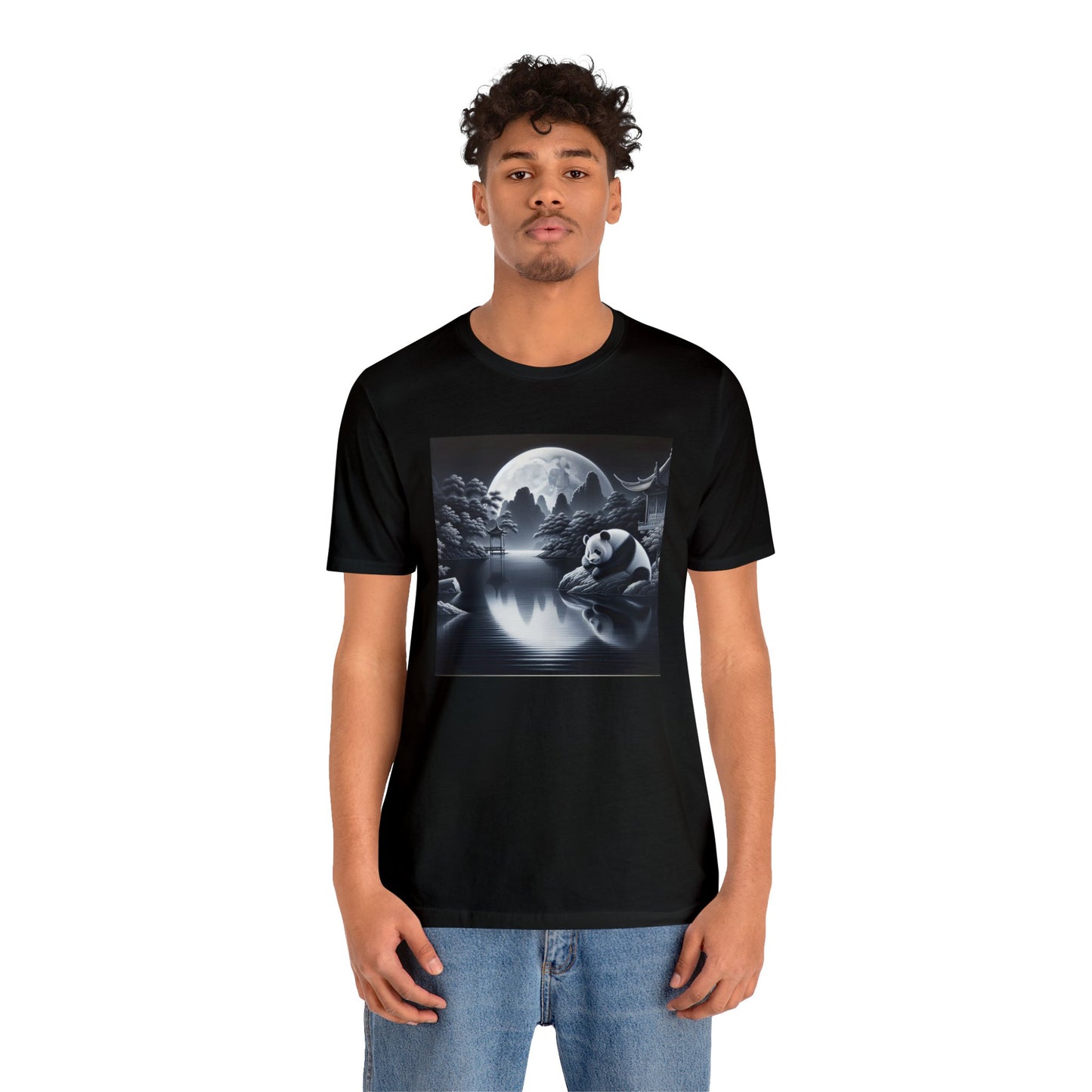 Panda's Moon Serenade- Tshirt