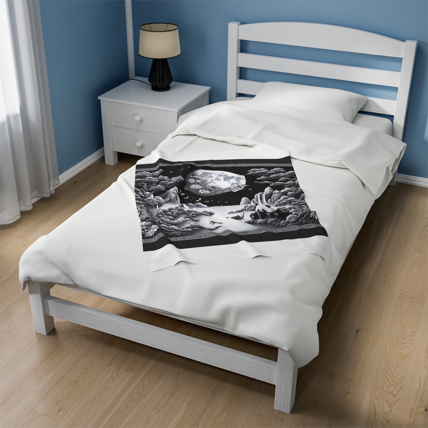 "Panda's Moonlit Majesty" -Blanket