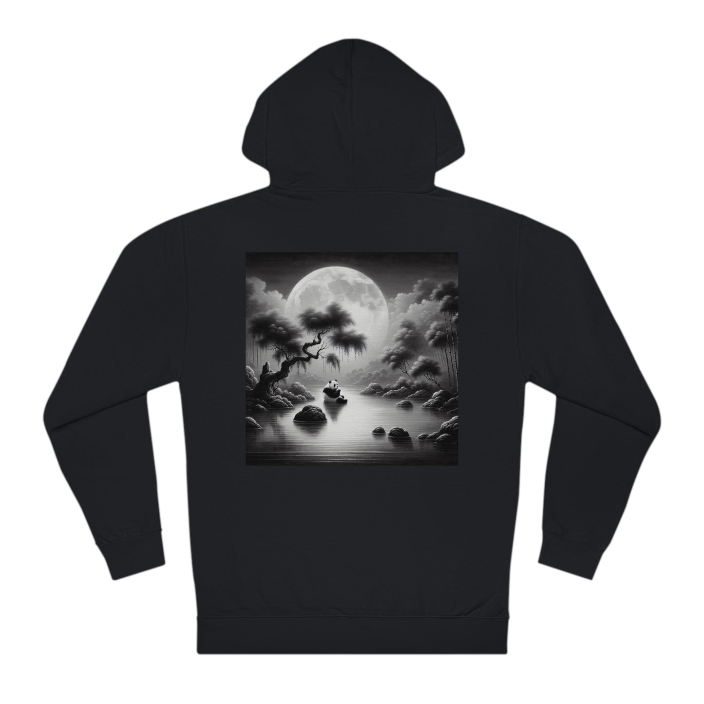 "Moonlit Panda Serenity"- Hoodie