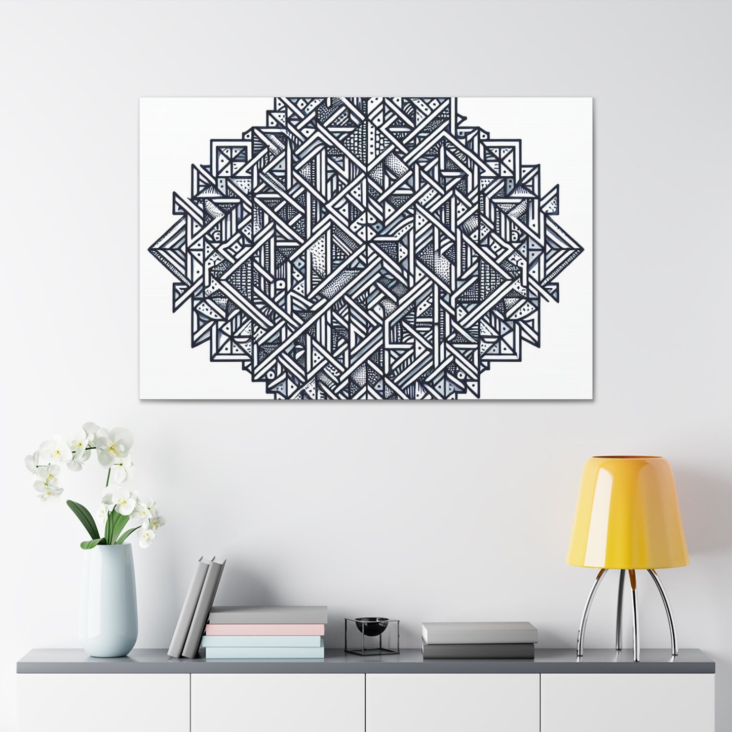 Triangular Fractal Mosaic- Canvas
