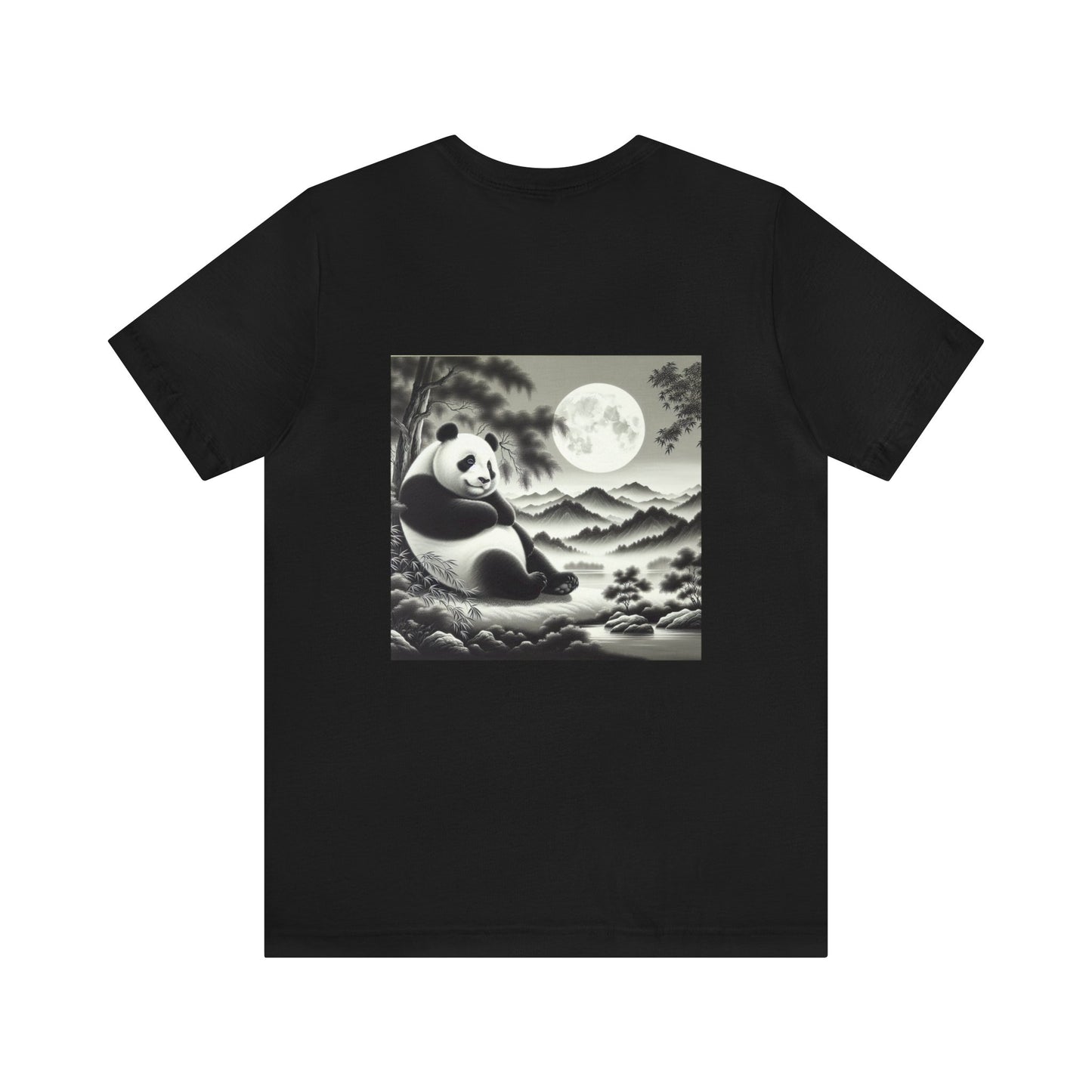 "Panda's Moonlit Grace"- Tshirt