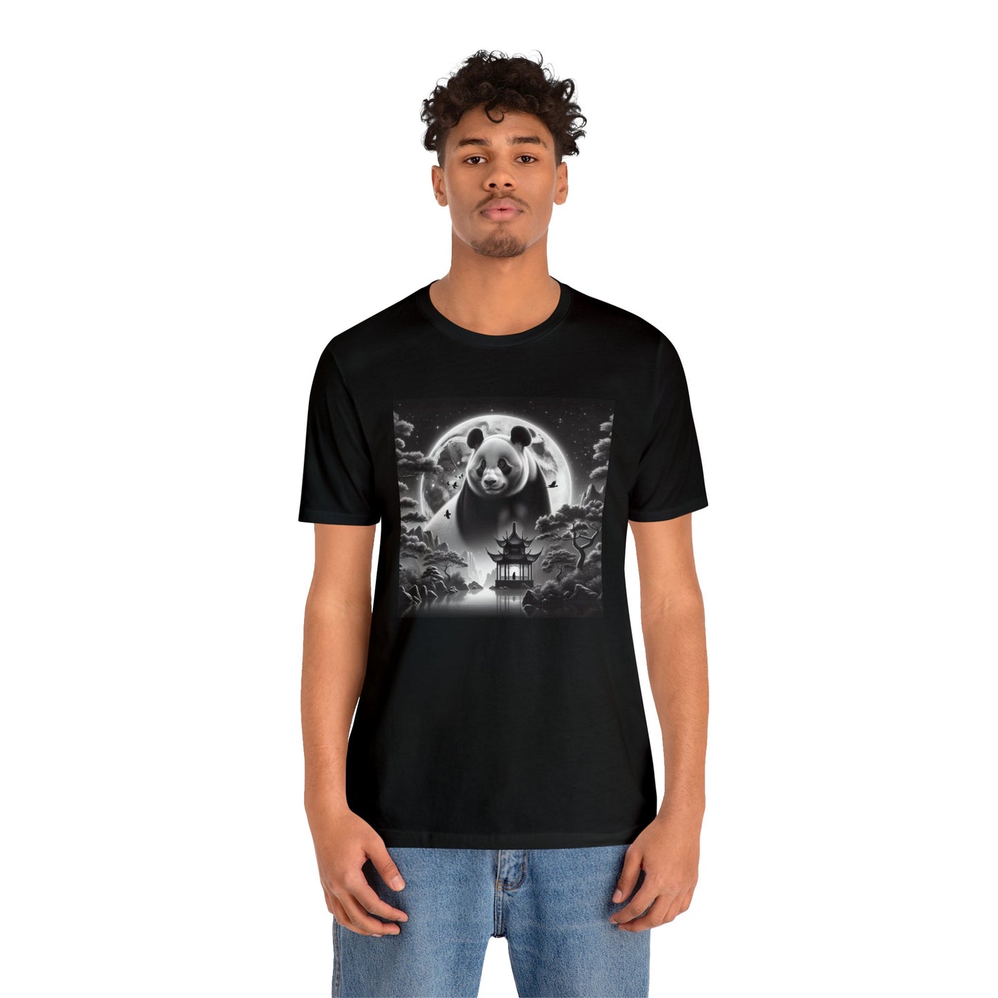"Moonlit Panda's Grace"- Tshirt