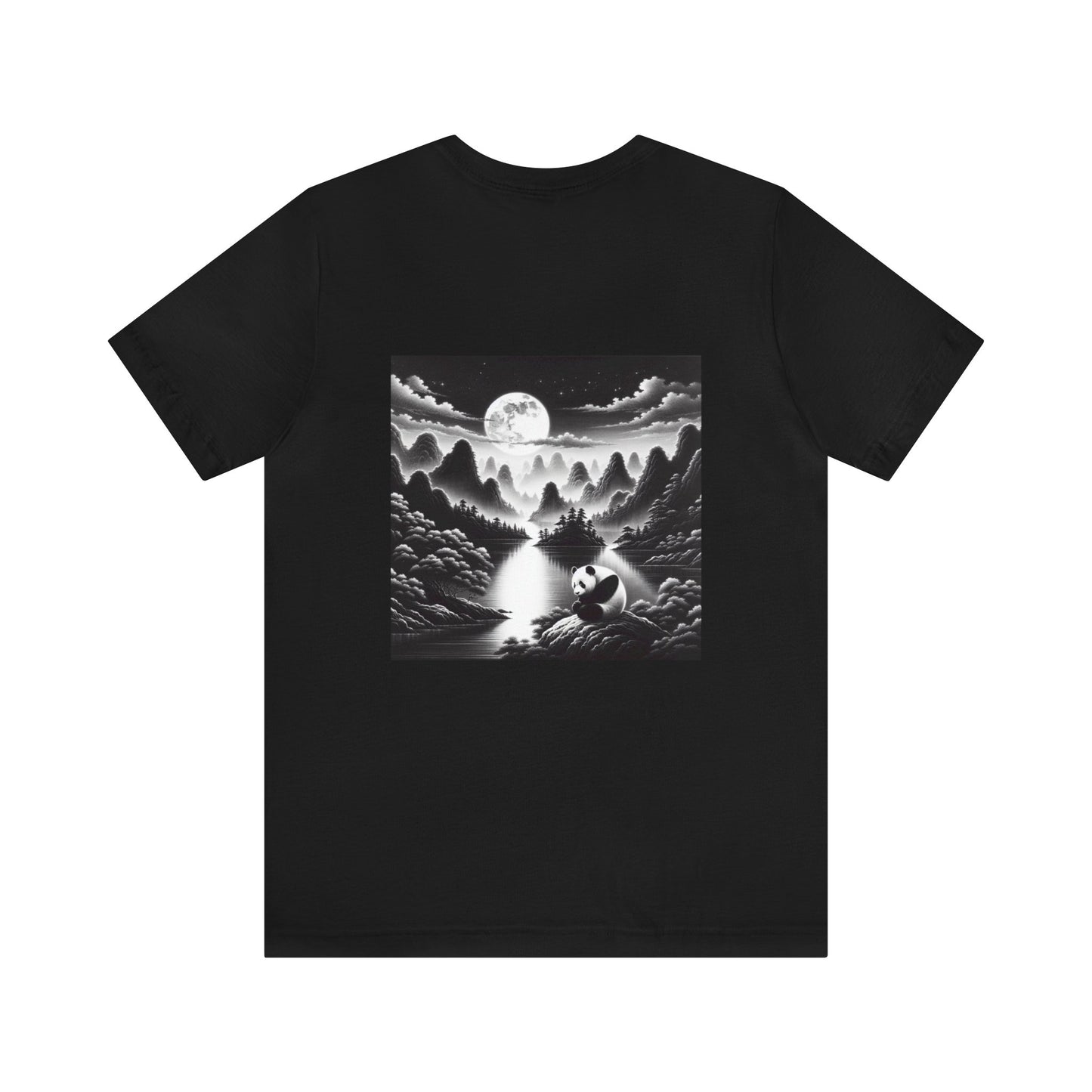 "Moonlit Panda: A Majestic Elegance"- Tshirt