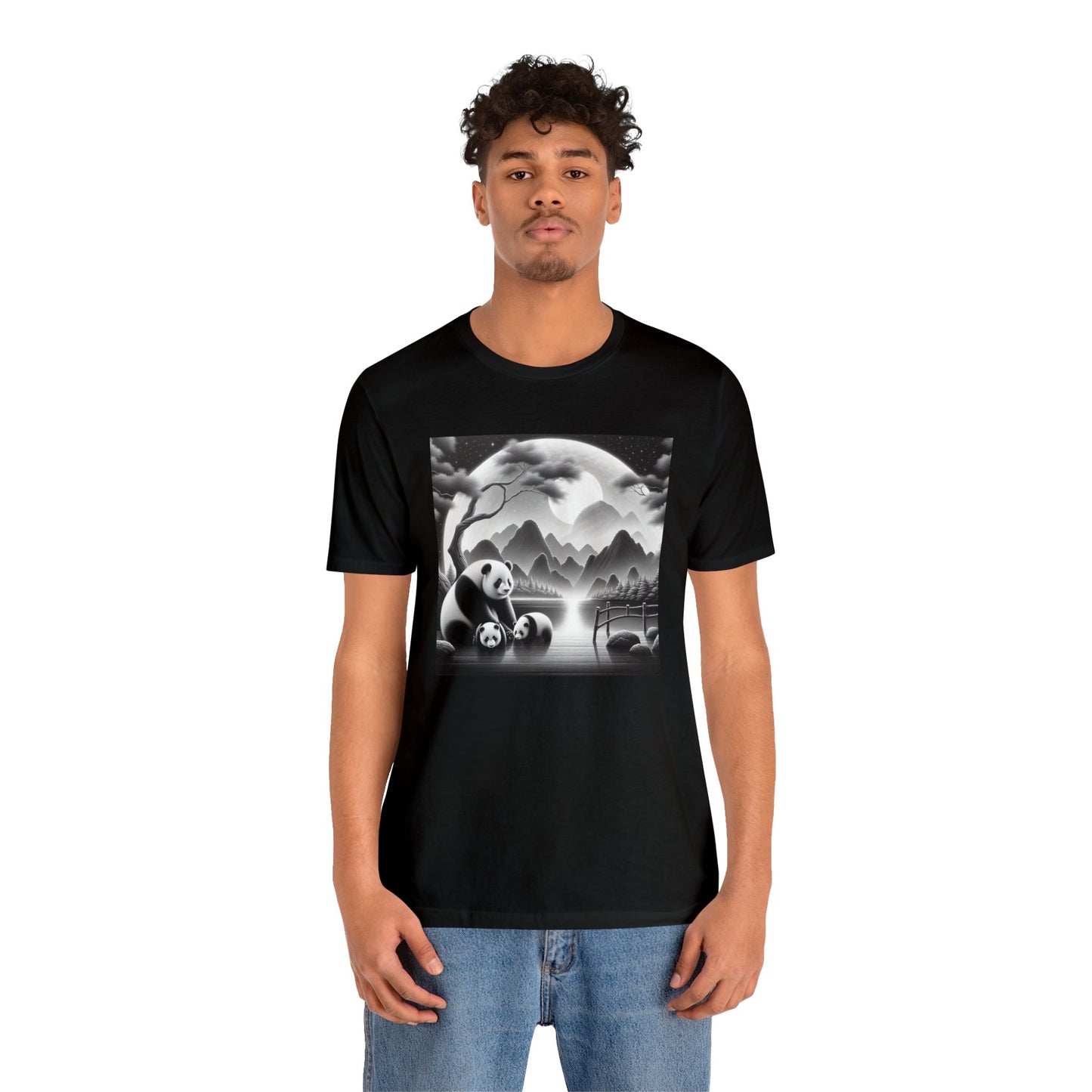 "Panda's Lunar Elegance"- Tshirt
