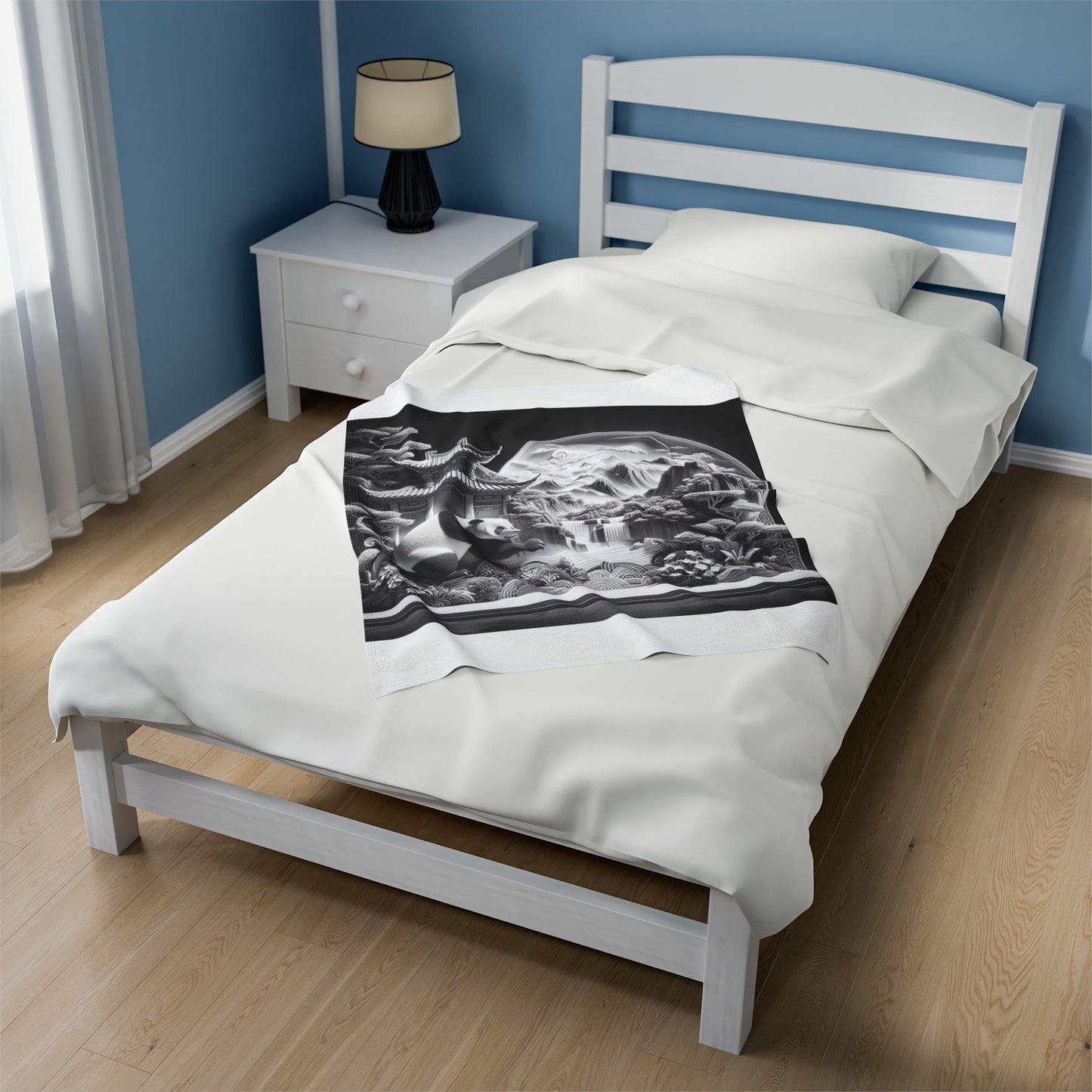 "Panda's Lunar Grace" -Blanket