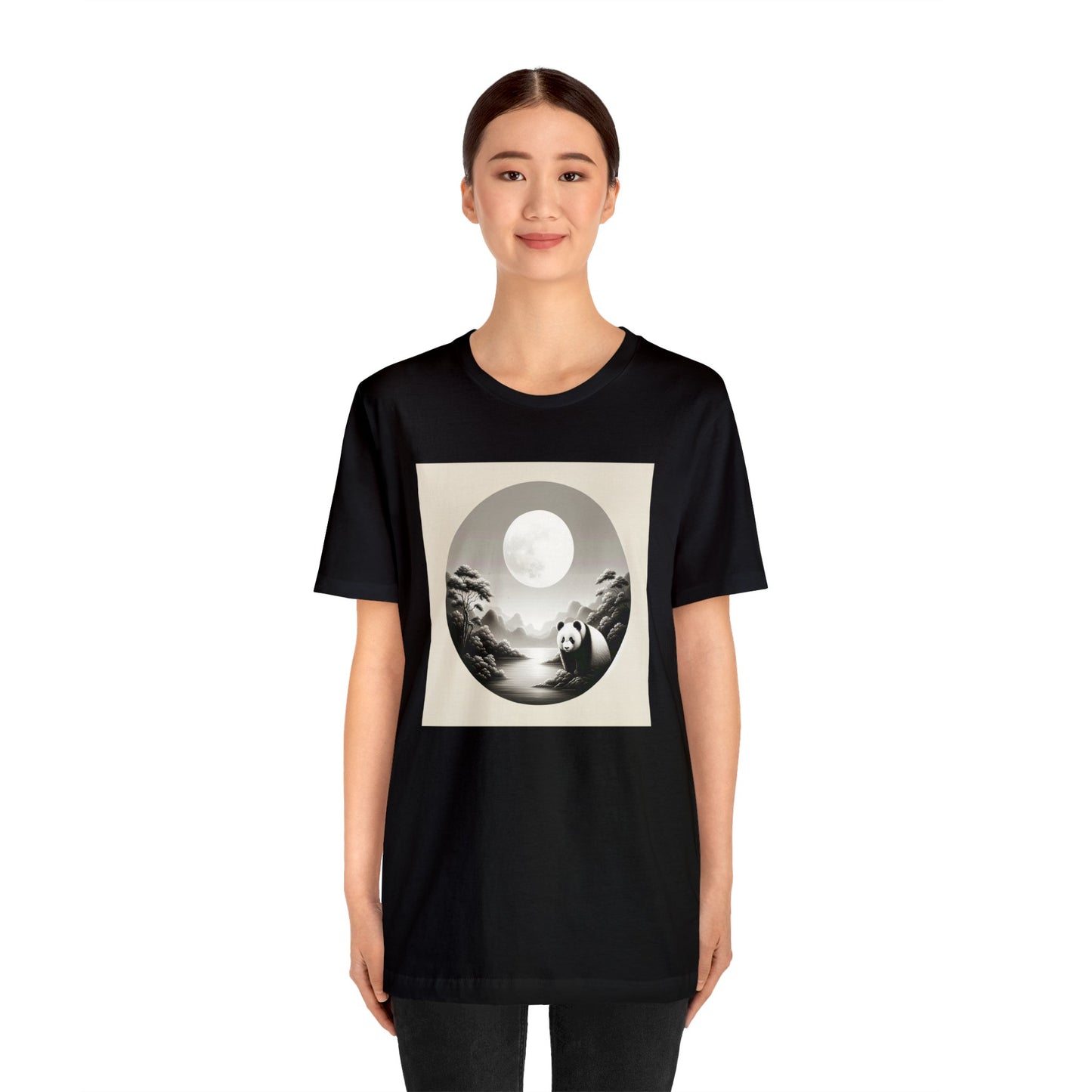 "Moonlit Panda: Serene Majesty"- Tshirt