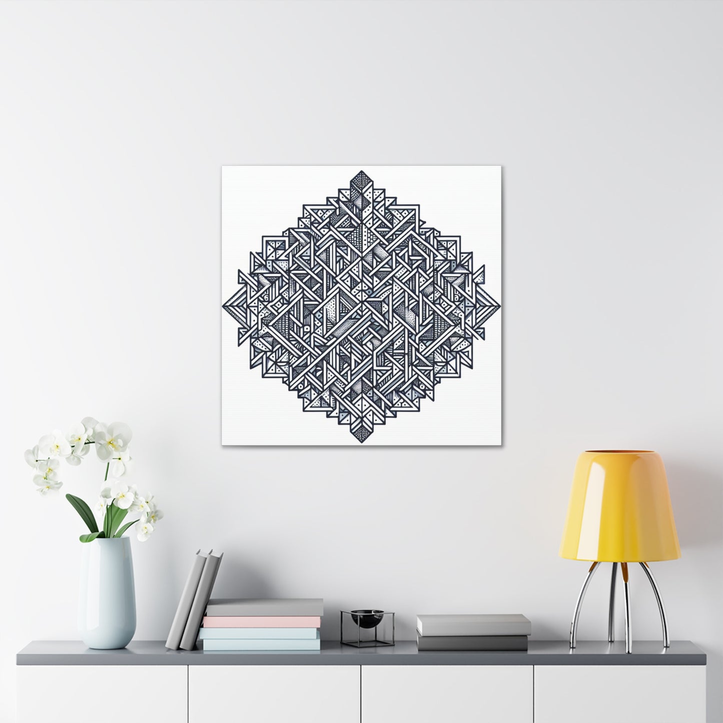 Triangular Fractal Mosaic- Canvas