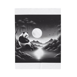 "Panda Moonscape" -Blanket