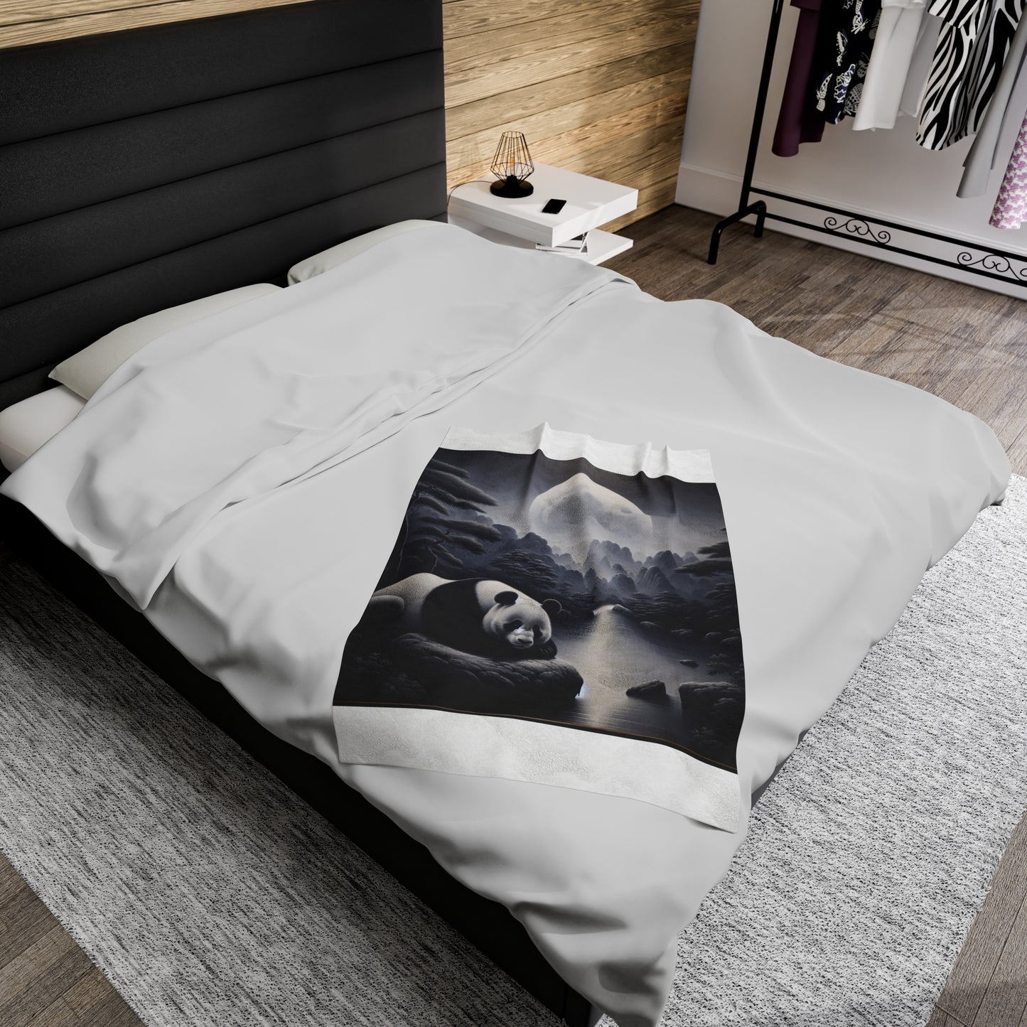 "Moonlit Panda Sanctuary" -Blanket