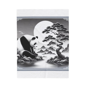 "Moonlit Panda Majesty" -Blanket