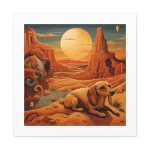 "Dreamy Desert Dachshund"
