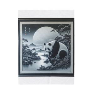 "Moonlit Majesty: Panda's Grace" -Blanket