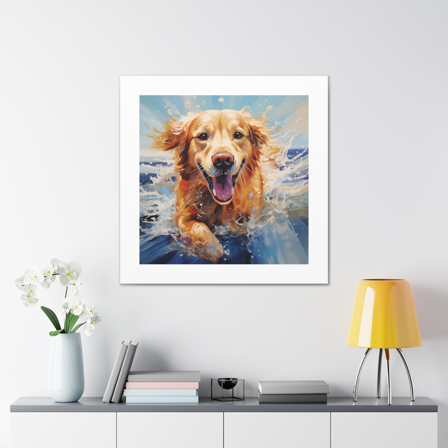 Joyful Golden Canvas