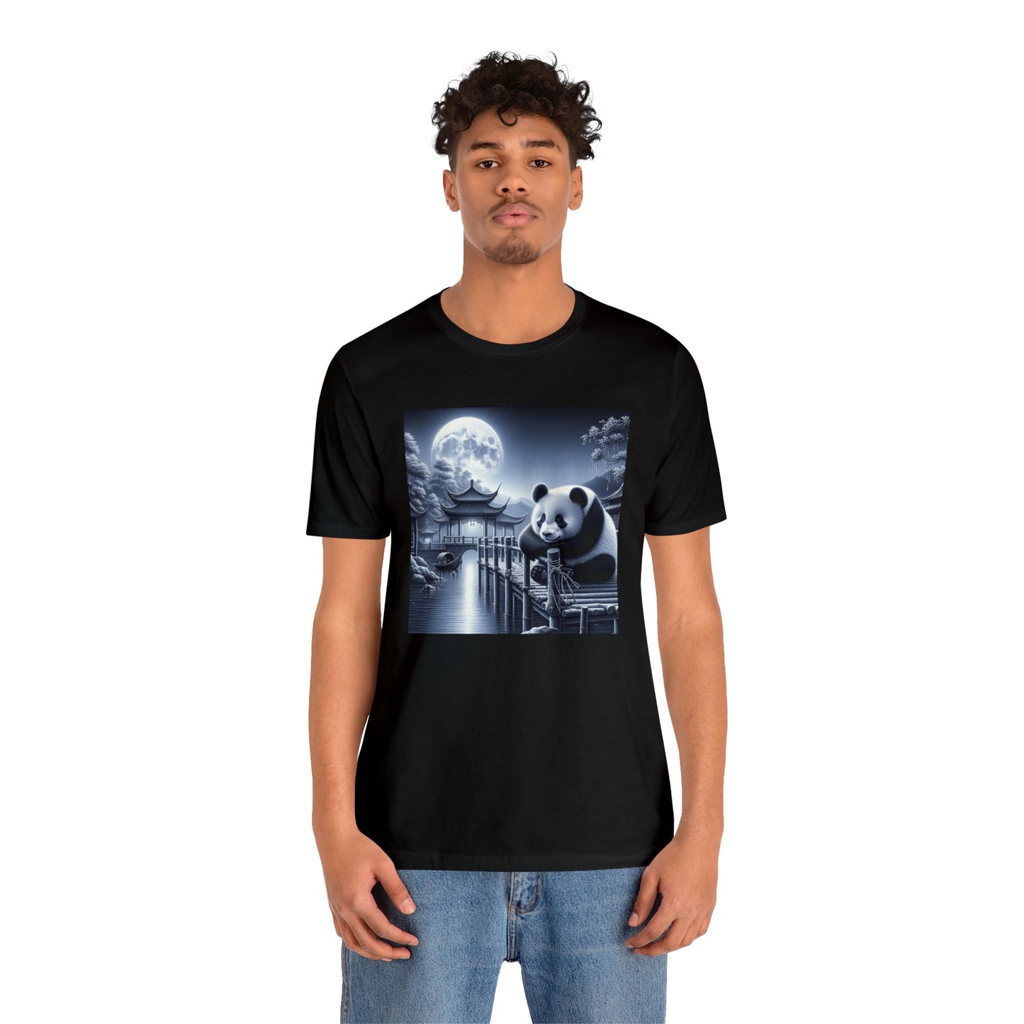 "Moonlit Majesty: Serene Panda"- Tshirt
