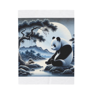"Panda's Moon Serenade" -Blanket