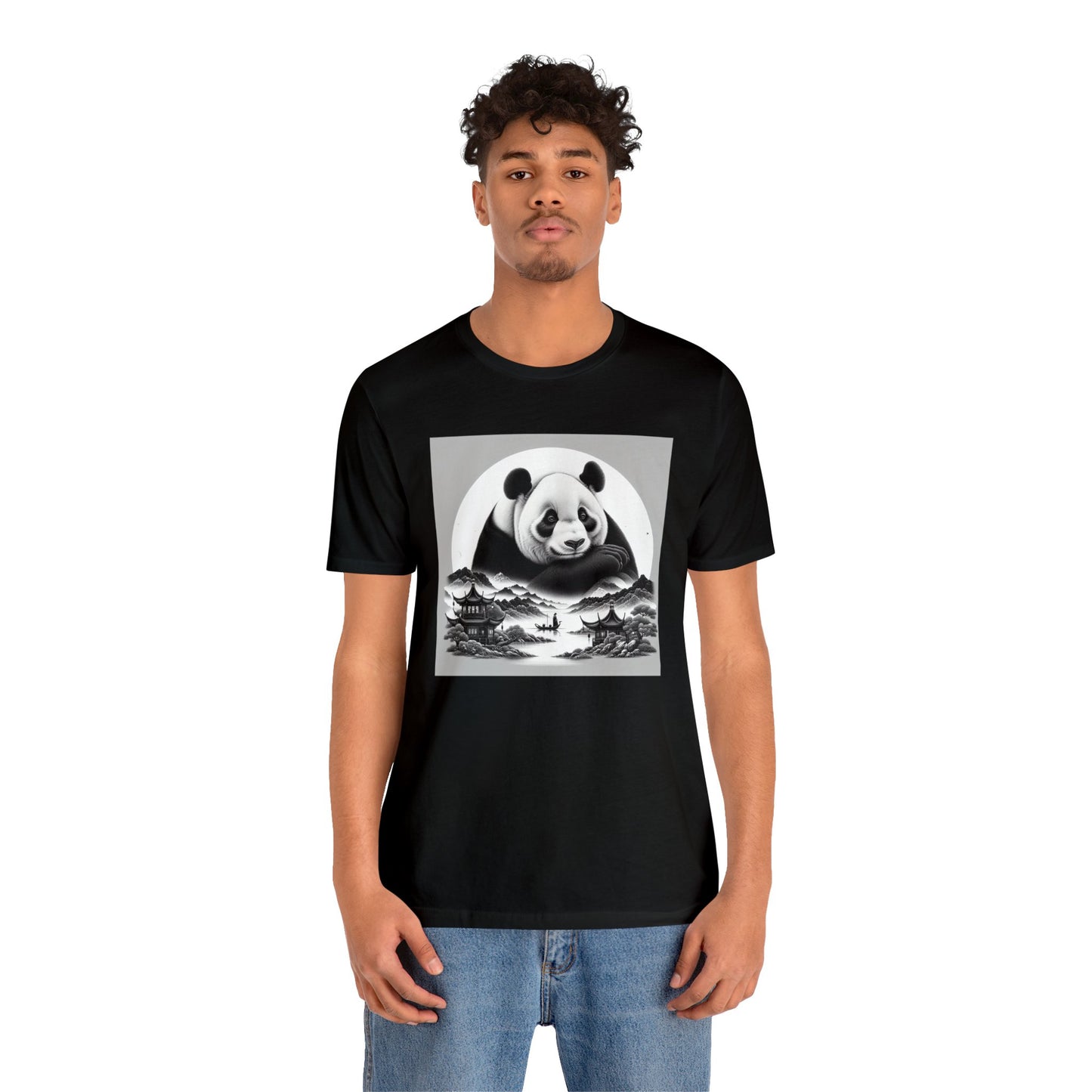 "Moonlit Majesty: Panda's Serenity"- Tshirt