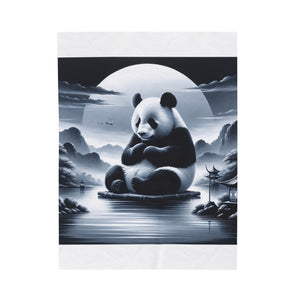 "Moonlit Panda Serenity" -Blanket