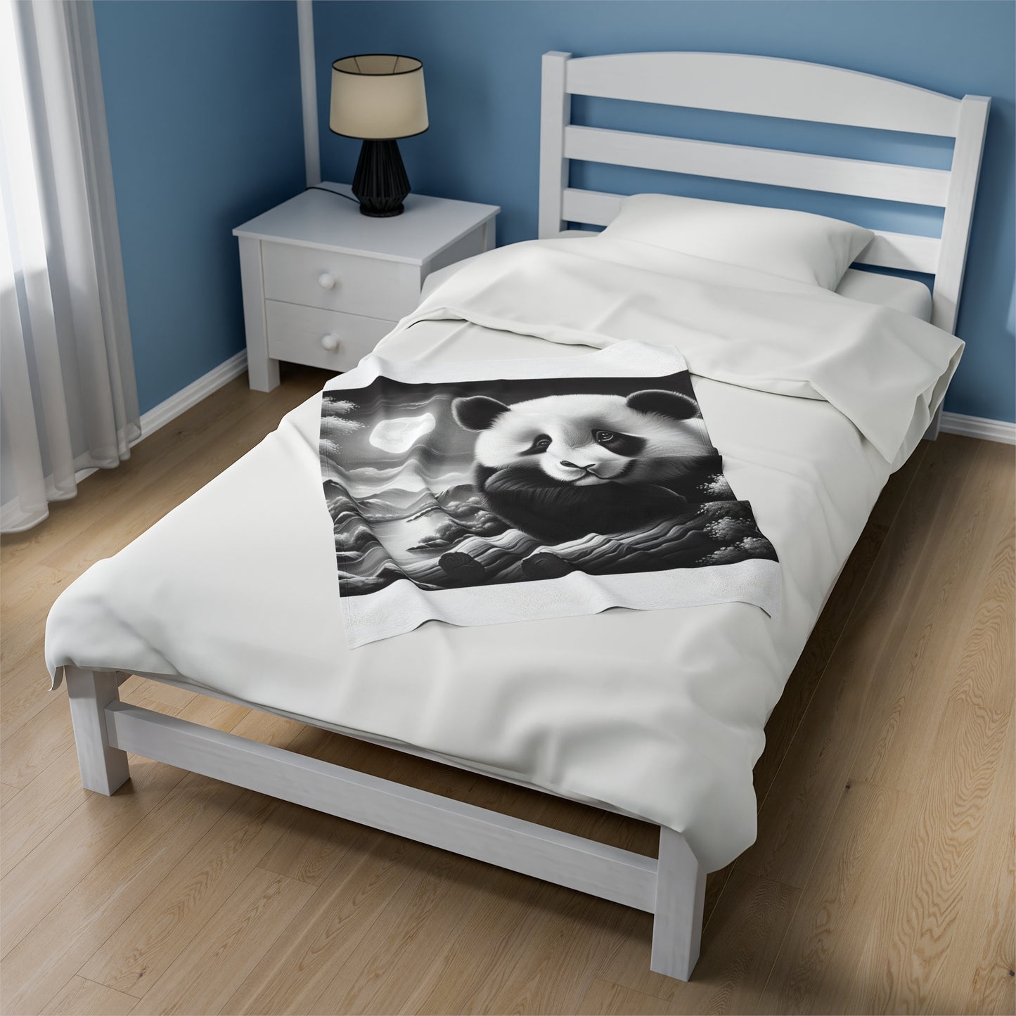 "Panda's Lunar Bliss" -Blanket