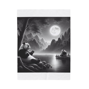 "Moonlit Panda Majesty" -Blanket