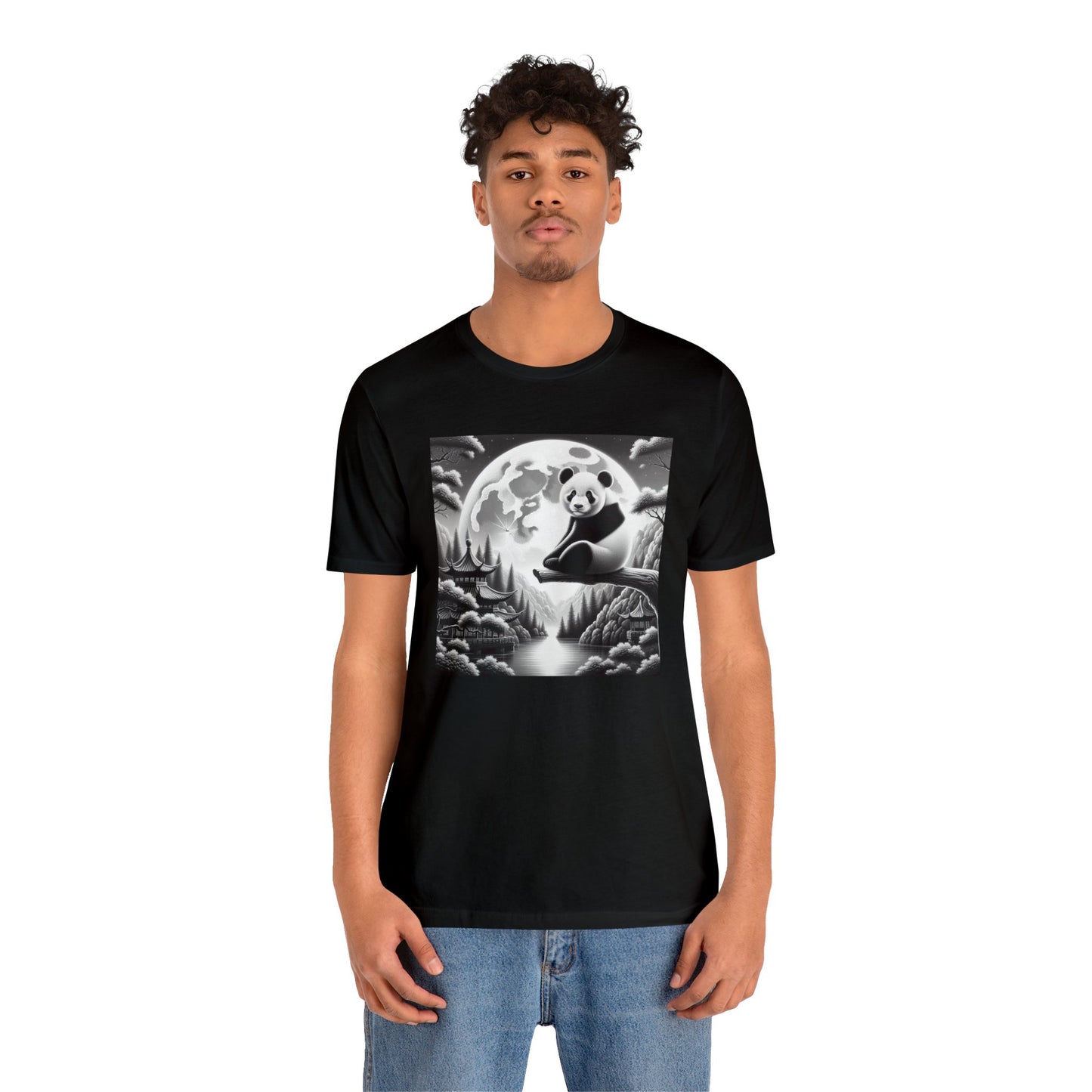 "Moonlit Majesty: Panda's Serenity"- Tshirt