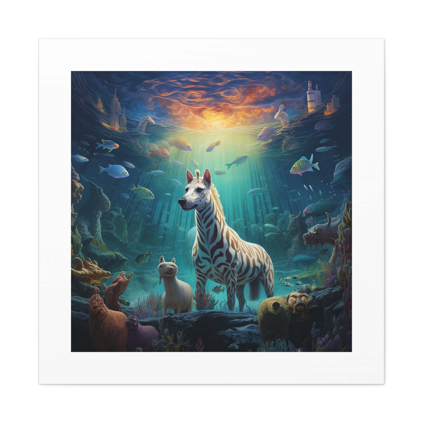 "Enchanted African Fauna Print".