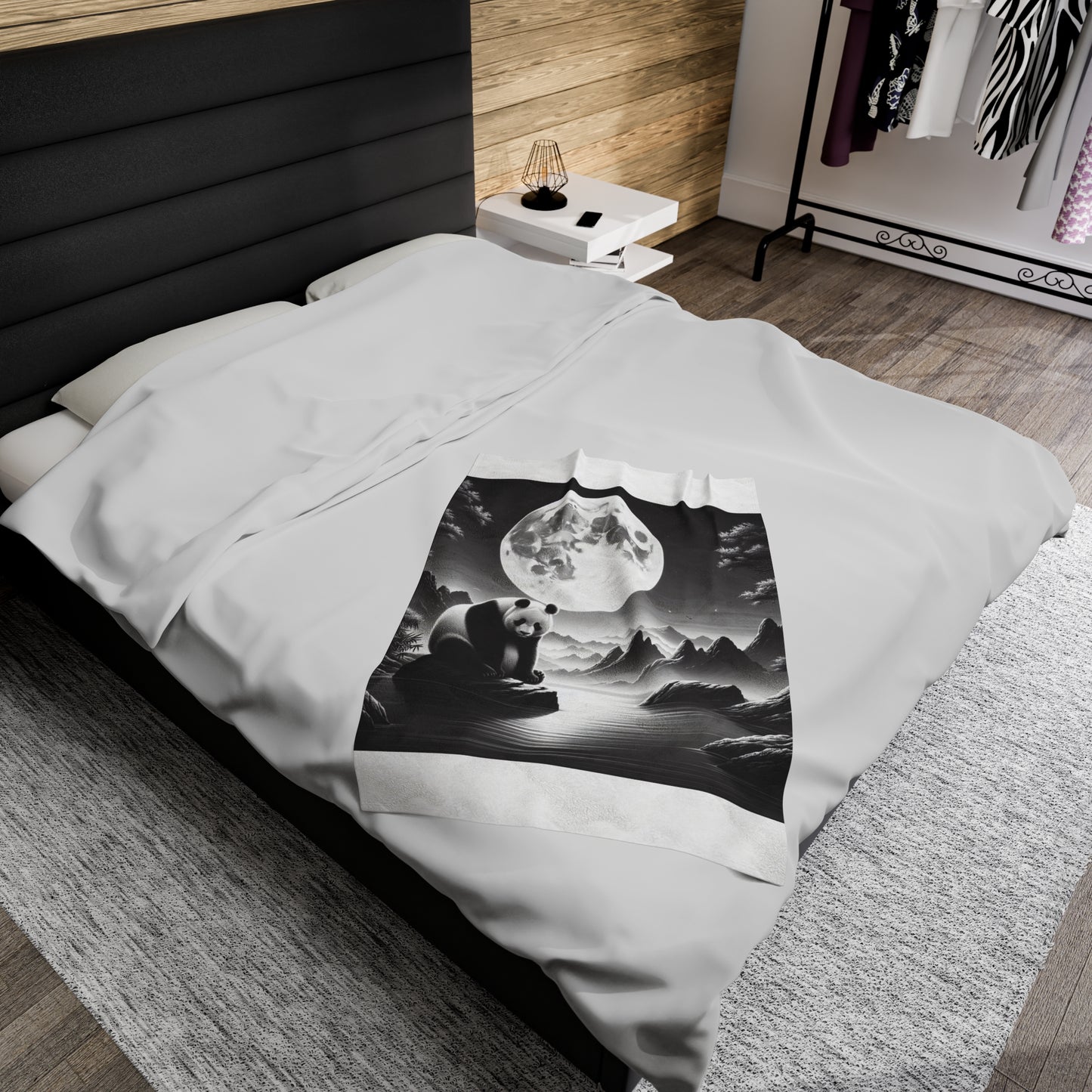"Mystic Moonlight: Serene Panda" -Blanket