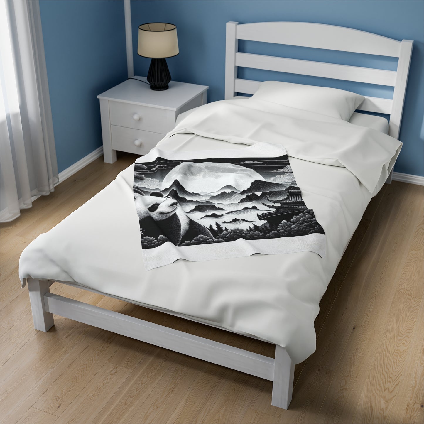 "Majestic Luna: Tranquil Panda" -Blanket