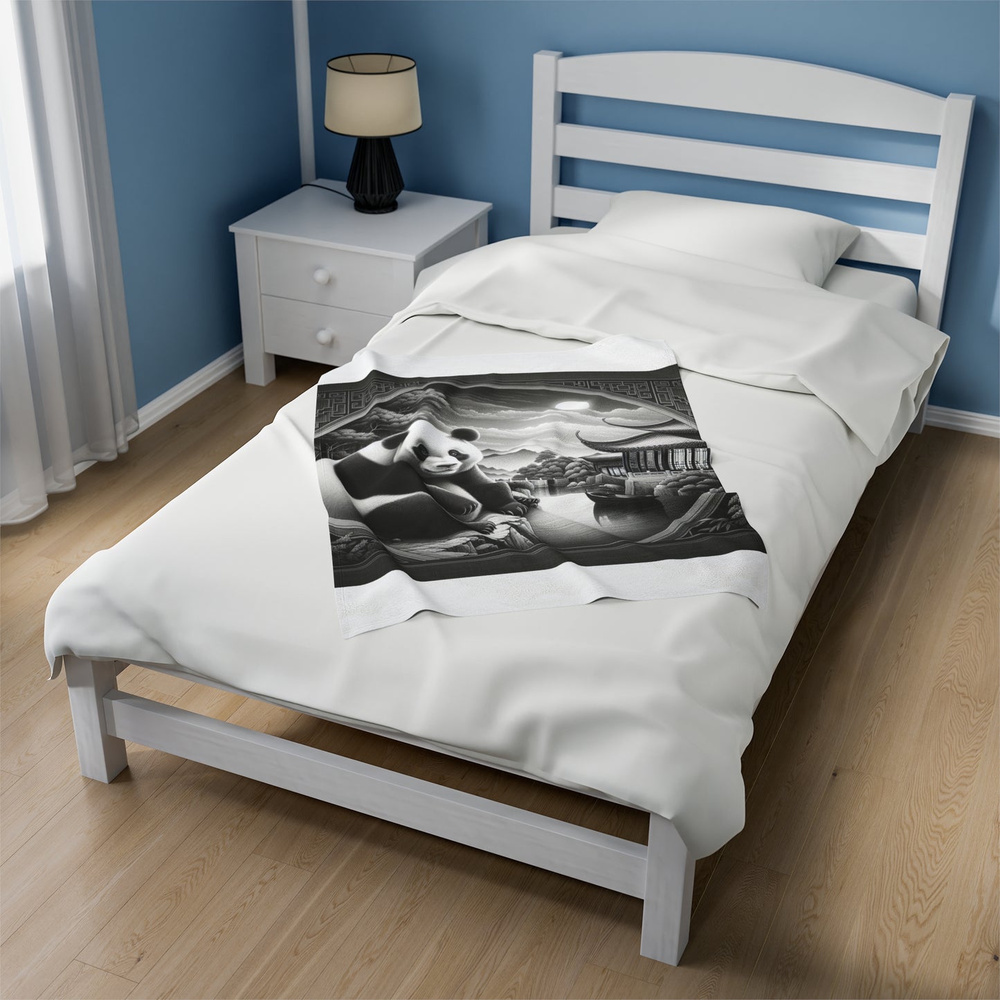 "Graceful Luna: Panda's Peace" -Blanket