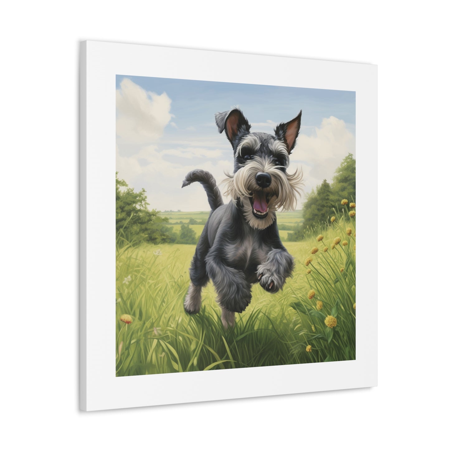 Joyful Schnauzer Print.