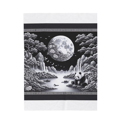 "Panda's Moonlit Majesty" -Blanket
